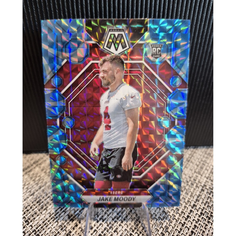2023 Panini Mosaic Rookies Jake Moody #326 Reactive Blue Mosaic‎ (RC) 49ers